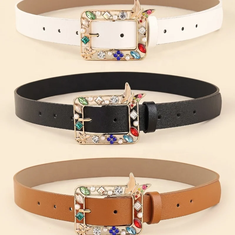 Butterfly Needle Buckle Thin Belt