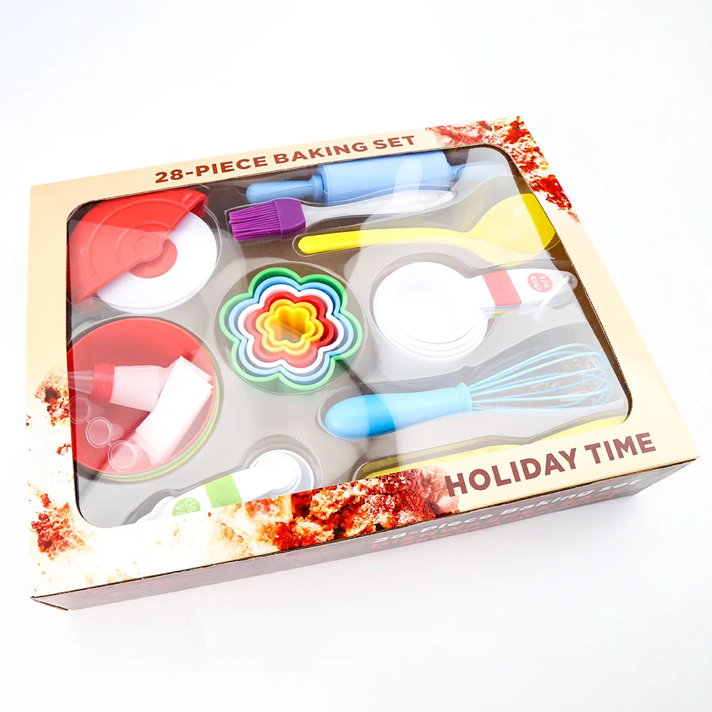 

Amazon Hot Sale Kids Bakery Tools DIY handmade Children's Baking Cake Decorating Kit for biscuit cake