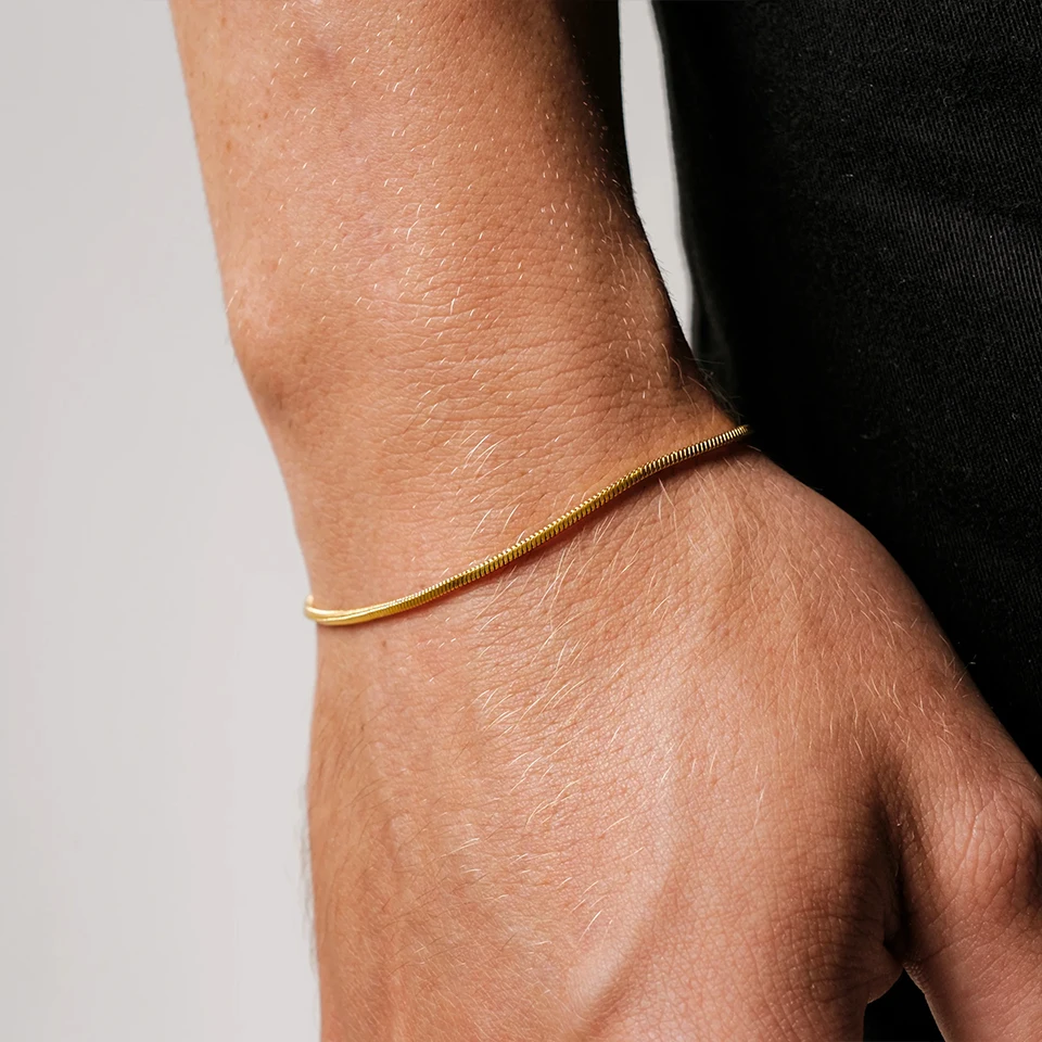 EManco Minimalist Octagonal Chain Silver Bracelet Fashion Men's Jewelry Stainless Steel Accessories Wholesale