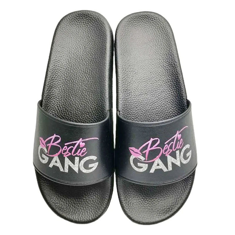 

Design Custom Logo Indoor Outdoor Slippers for Women PVC Blank Slipper Slide, Black/white/blue/green/pink/yellow/red