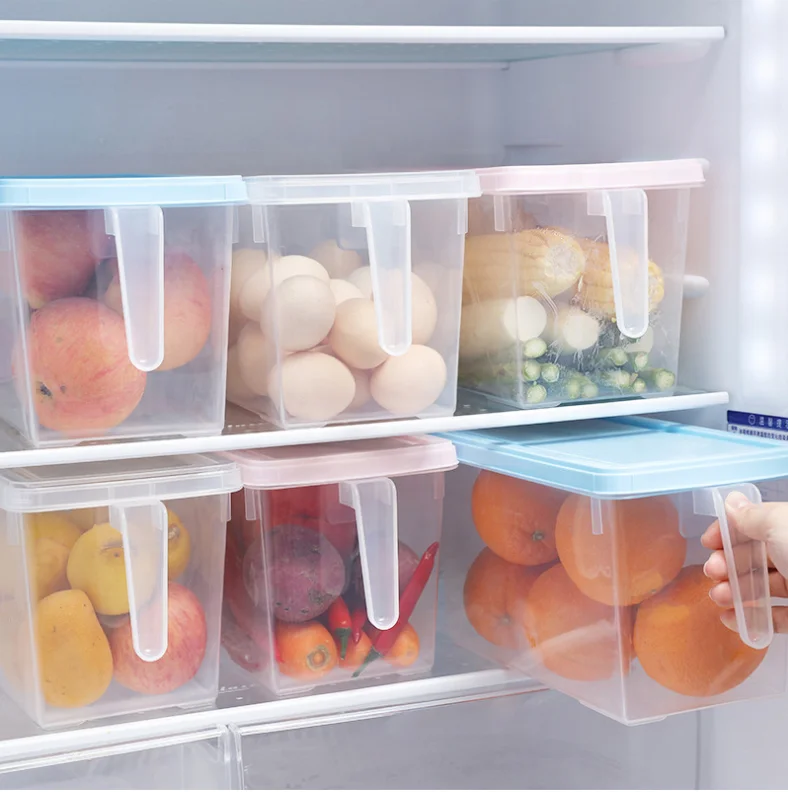 

Amazon hot-selling Eco-friendly Plastic Storage bin for Fridge Storage box Fridge crisper, Pink,green, blue,white