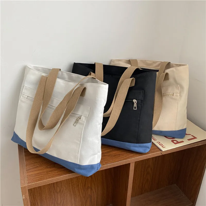 

women bags handbag shoulder hand bag canvas bags with custom printed logo