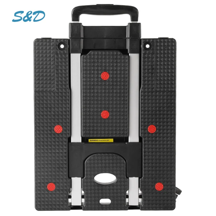 
Multi-purpose Outdoor Quick Folding Logistics Transport Plastic Moving Dolly Trolley Carts For Warehouse 