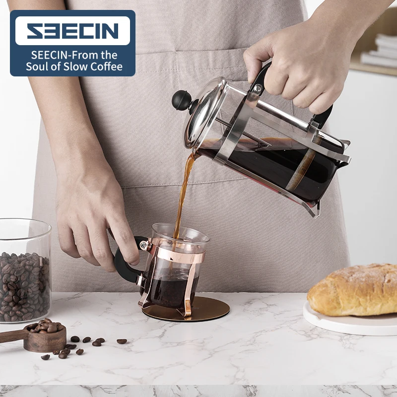 

Amazon Hot Selling March Expo Discount Rose Gold Modern Style Prensa Francesa French Press Coffee Maker