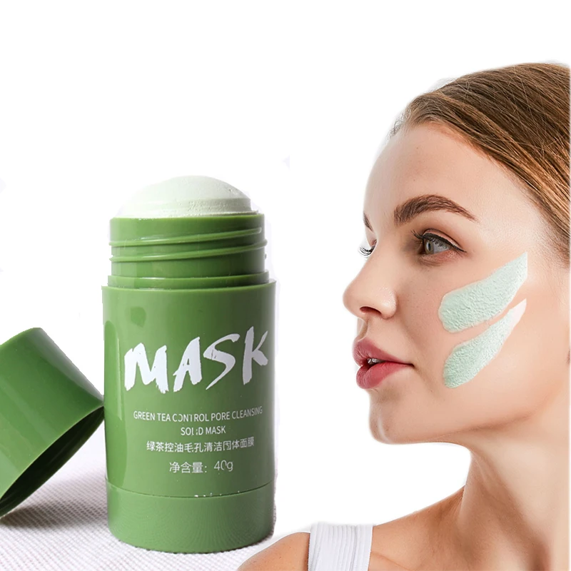 

Face Mask Stick Green Tea Cleansing Mask Purifying Mint Mud Deep Cleaning Volcanic Mud Clay Facial Green Tea Stick Mask