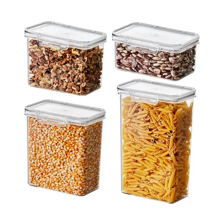 

Choice Fun New Design Airtight Easy Essential Storage Set Food Containers Airtight Bins Dishwasher Grain Storage Tank, Clear or other colors