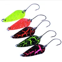 

3cm 3g fishing metal spoon baits spinner lure hard casting bait trout mini bait wobbler artificial spoon made of Pure copper