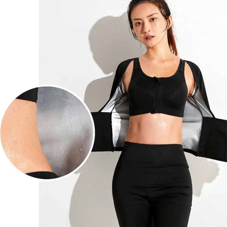 

Neoprene Women's Sport Workout Corset Hot Body Shaper Sport Sweat Top Sauna Waist Trainer Short Sleeves for Weight Loss