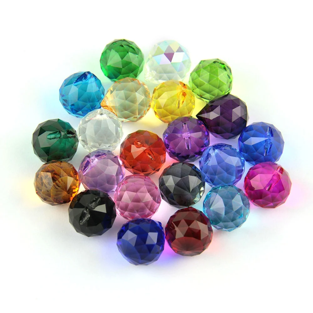 

Promotion Shiny  Mix Color Ab Glass Faceted Balls Exquisite Crystal Hanging Indoor Lamp Parts Cheap Crystal Chandelier Decor, Zircon green,blue,gray,smoke,red,pink,orange,siam etc