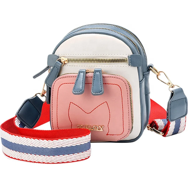 

Wholesale With Four Zippers Colorful Candy Shaped Lovely Girl Handbags Daily Use Shouder Side bag