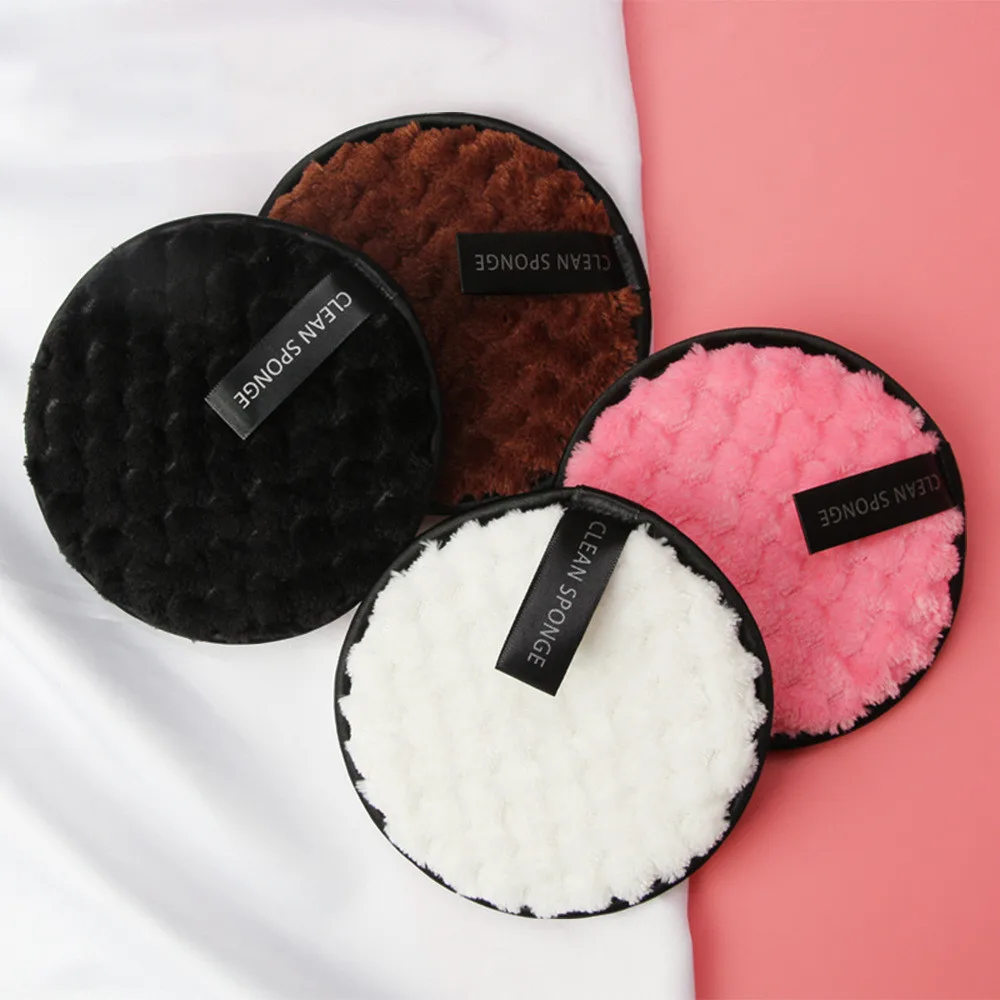 

High Quality Soft Washable Reusable Face Cleaning Pad Face Makeup Sponge Remover Pads, Show as picture or customized