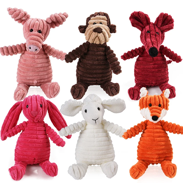 

Safe Animal-shaped Dog Pet Plush Toy With Built-in Sounder