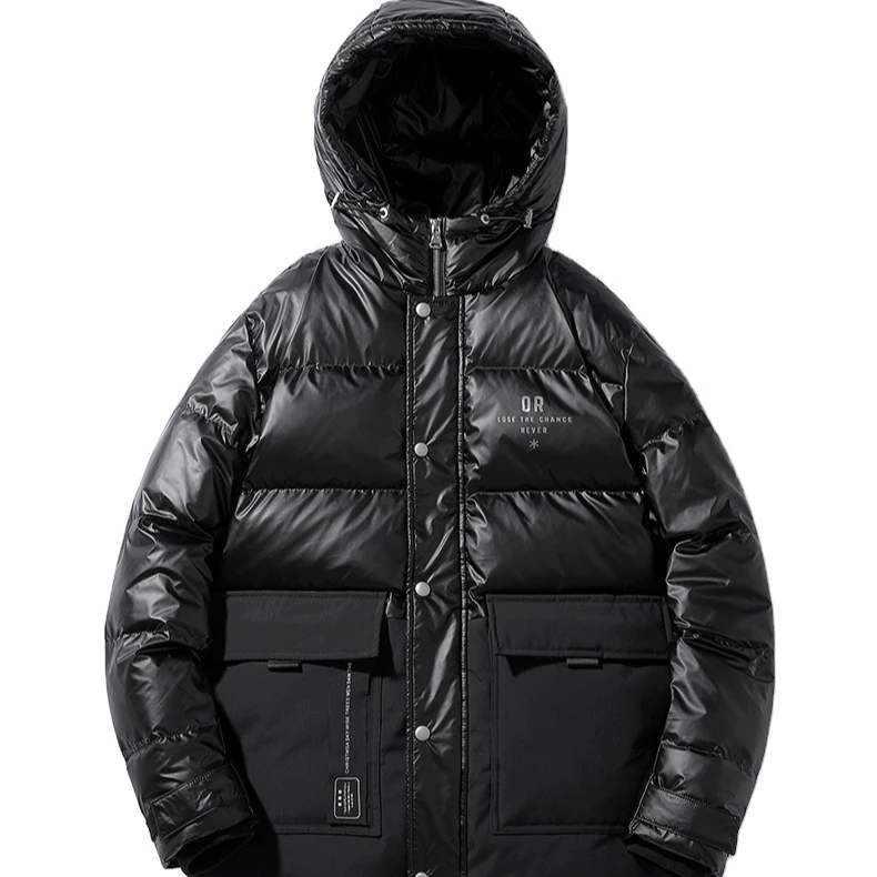 

Fashion down jacket autumn/winter new white eiderdown men's jacket with hat short style