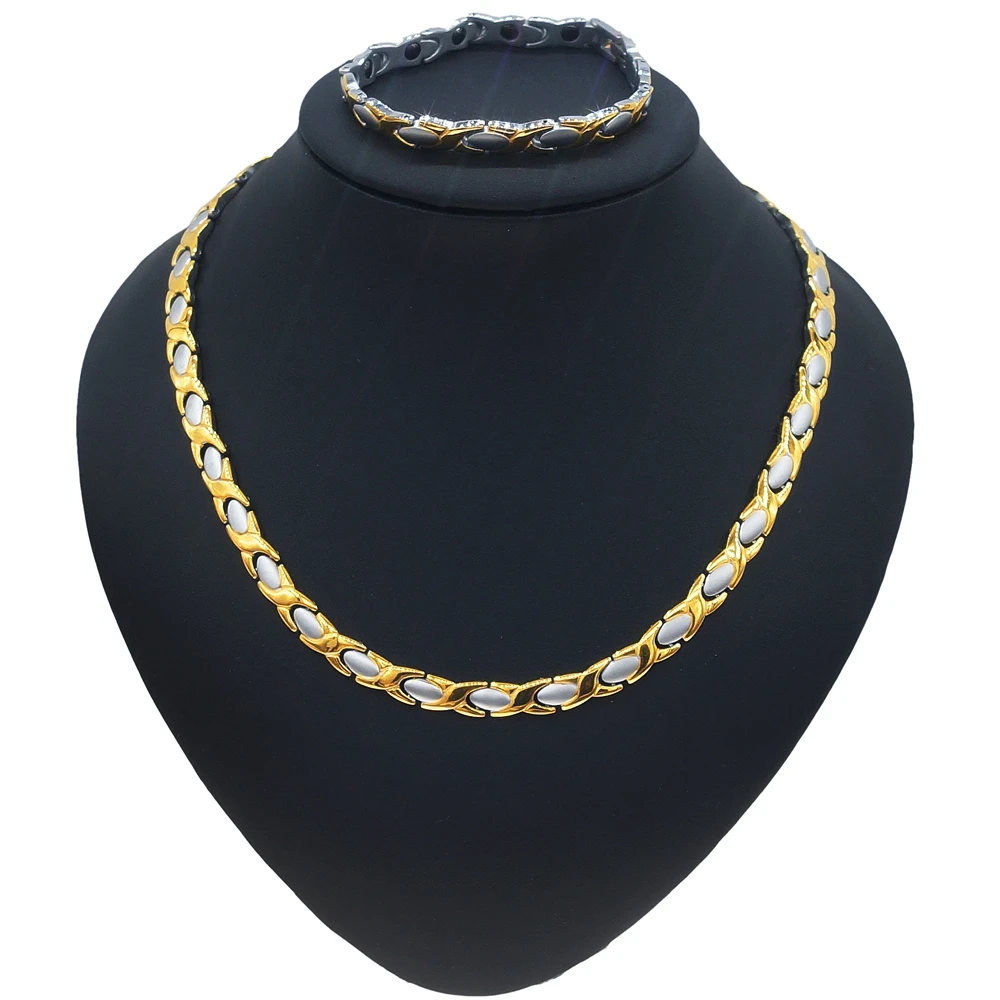 

wholesale High Quality 24k dubai gold plated Stainless Steel luxury simple party design jewelry sets for Woman