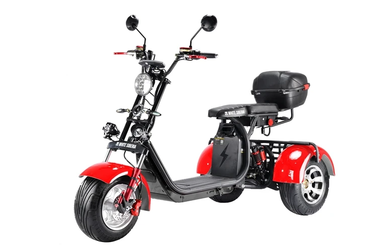 Russian warehouse white seberia citycoco 2000w 3000w 3 wheel electric scooter trike tricycle chopper electric motorcycle