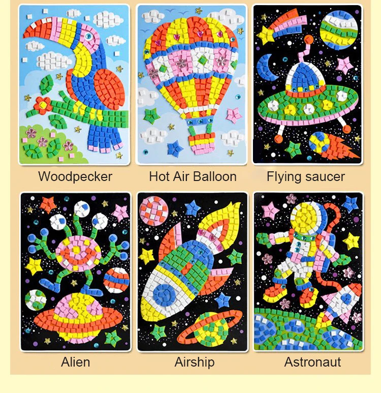 Kids Mosaic Craft Stickers Kits For Kids Mosaics Buy Kids Mosaic
