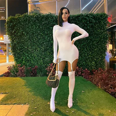 

New Product Ideas 2021 Fashion Ladies Dress With Stockings Casual Maxi