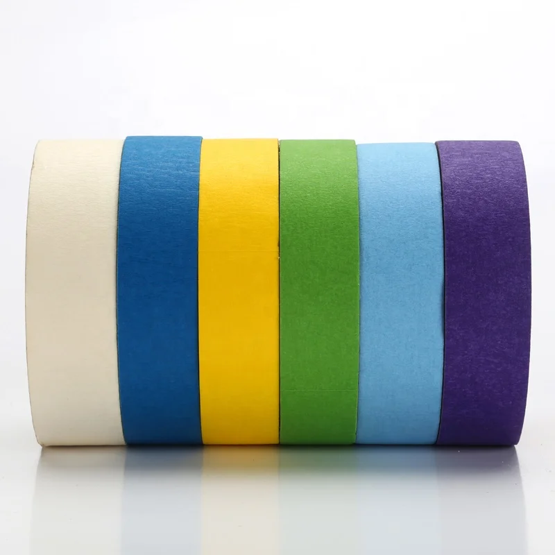 Custom Single Sided Pressure Sensitive Rubber Adhesive Heat-Resistant Masking Tape for Shipping Carton Sealing