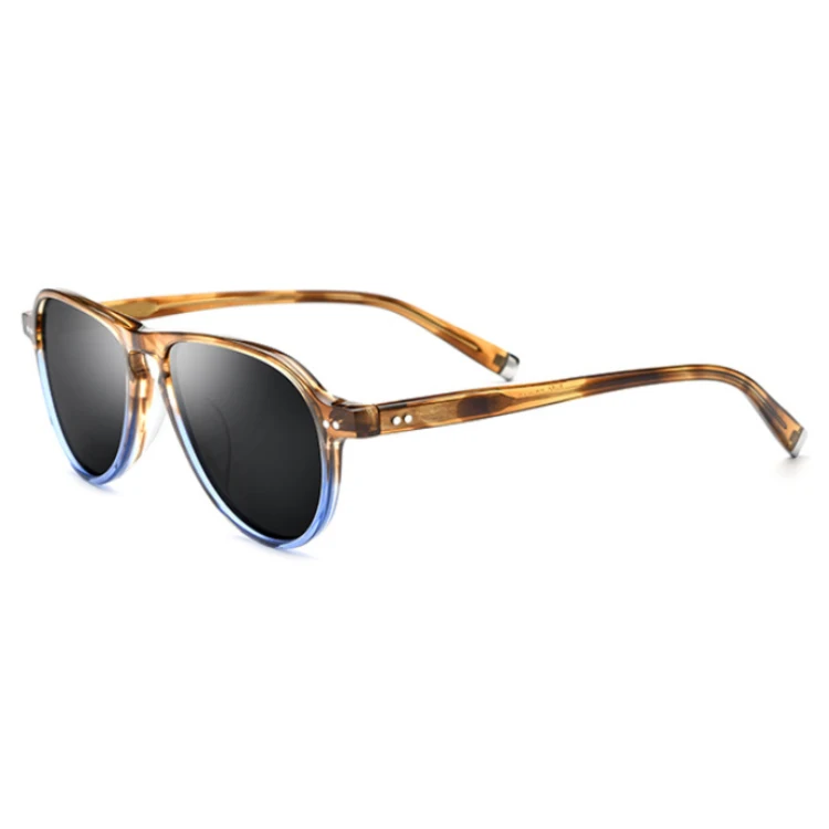 

2020 new arrival Men's round trend sunglasses fashion acetate sunglasses polarized