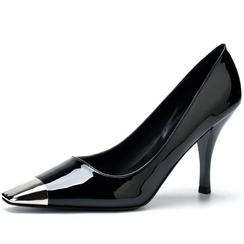 

Dropshipping Custom Logo 2022 Hot Sale Women Patent Leather Shoes Fashion Ladies High Heel Pumps