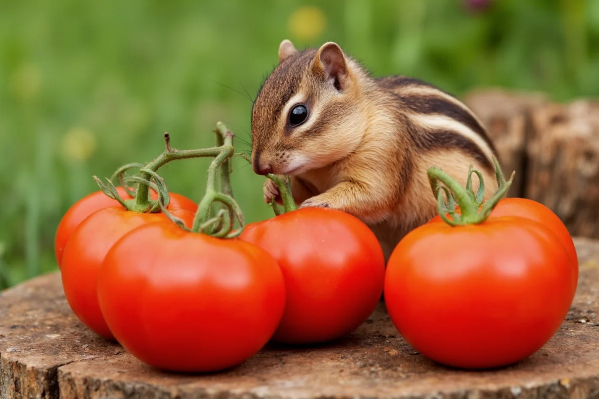 do chipmunks eat tomato plants