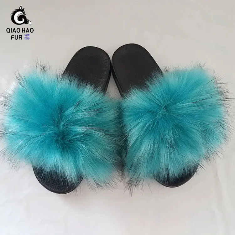 

Fast delivery direct deal comfortable womens fur slides slippers fur house indoor slippers fur slippers faux