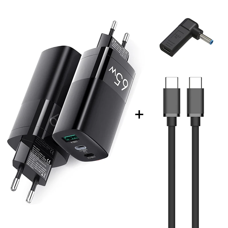 

laptops data cable 65W GaN USB C PD USB-C Type C Fast Charger, Black white