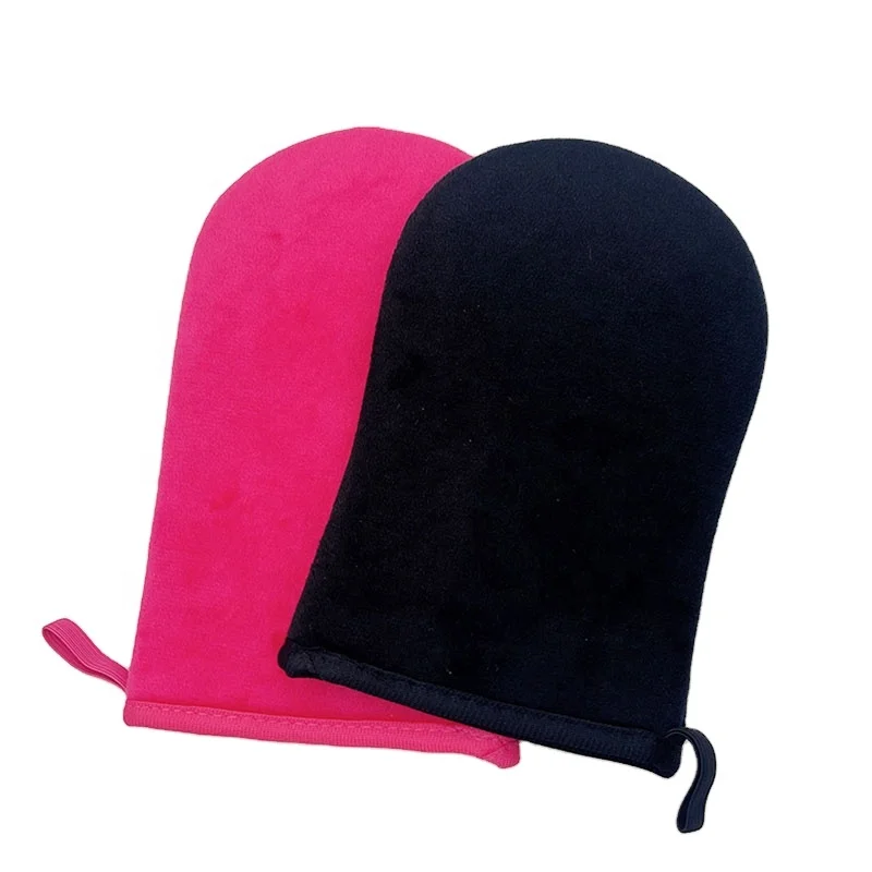 

Amazon Hot Selling Hot Pink Body and Face Self Tanning Application Mitt, Black
