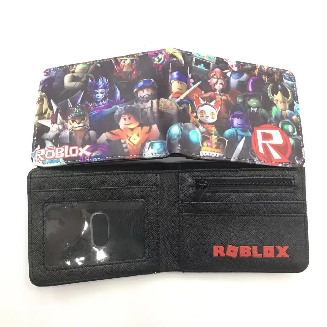 

Professional PU Wallets Supply Cartoon Short Zipper Purses Money Clip Suitable for Teenager Boys and Girls Game ROBLOX Wallet