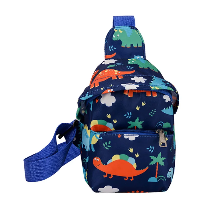 

Children's Bag Cartoon Print Bag Kids Cartoon Dinosaur Chest Bag For Hiking, As pic