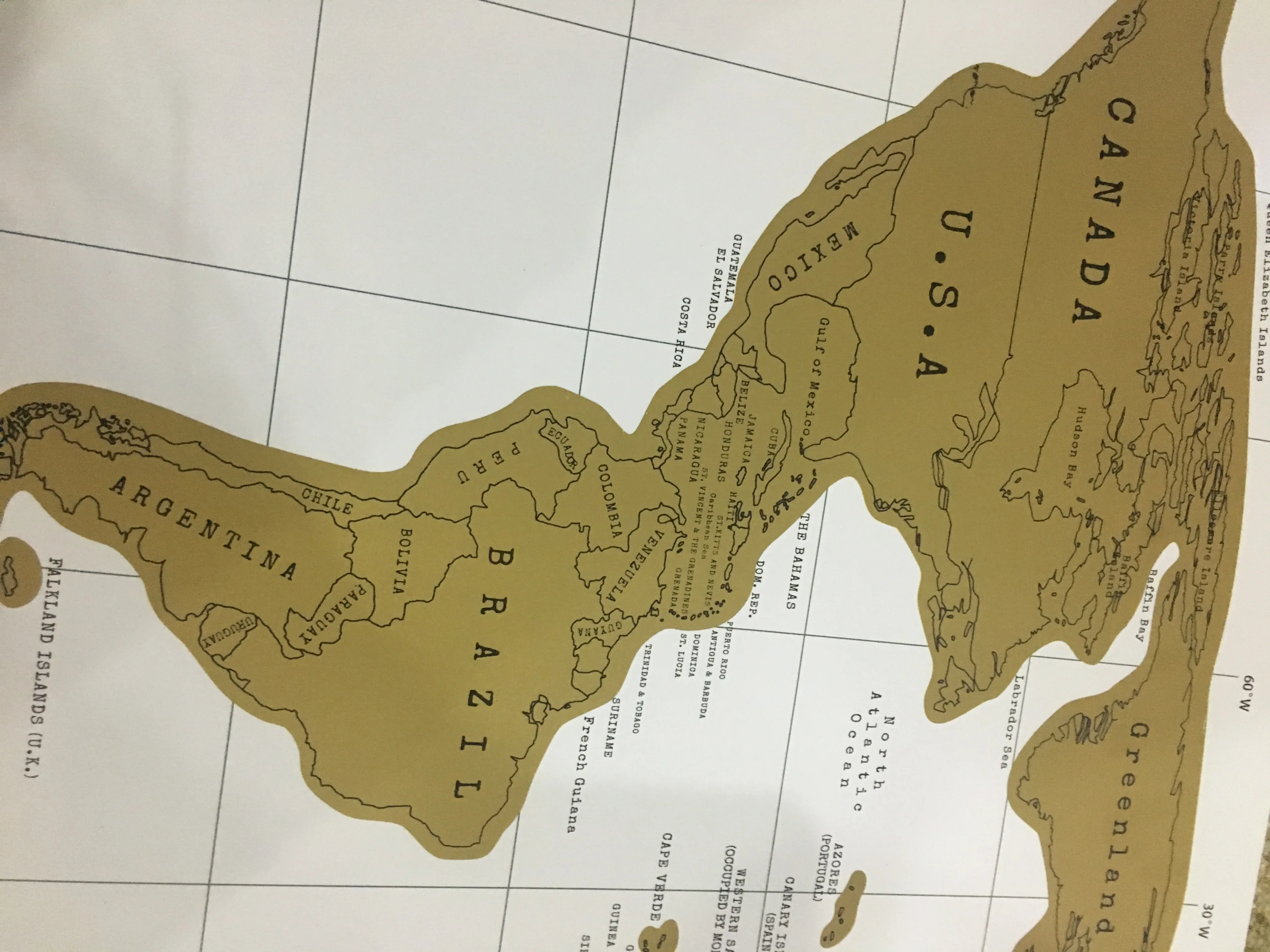 
Amazon hot sale world map scratch custom design 