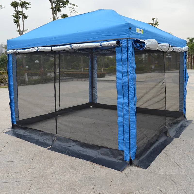 

Double curtain wall door tent, four corners automatic tent picnic tent, Blue