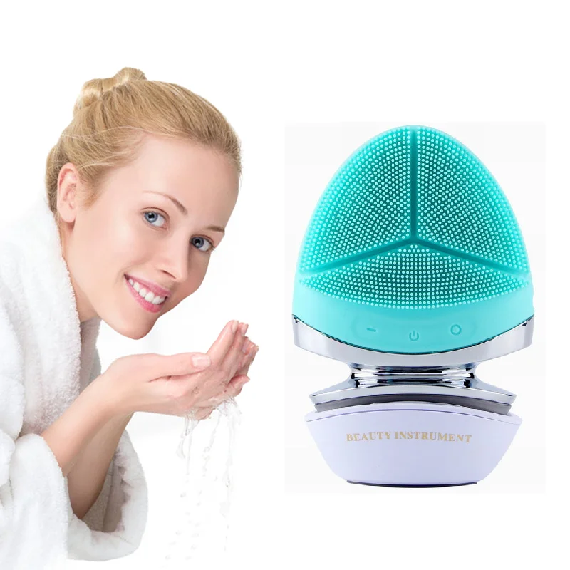 

Hot Selling Deep Clean Sonic electric massager sonic face cleaning & washing brush silicone 2020 cepillo masajeador facial