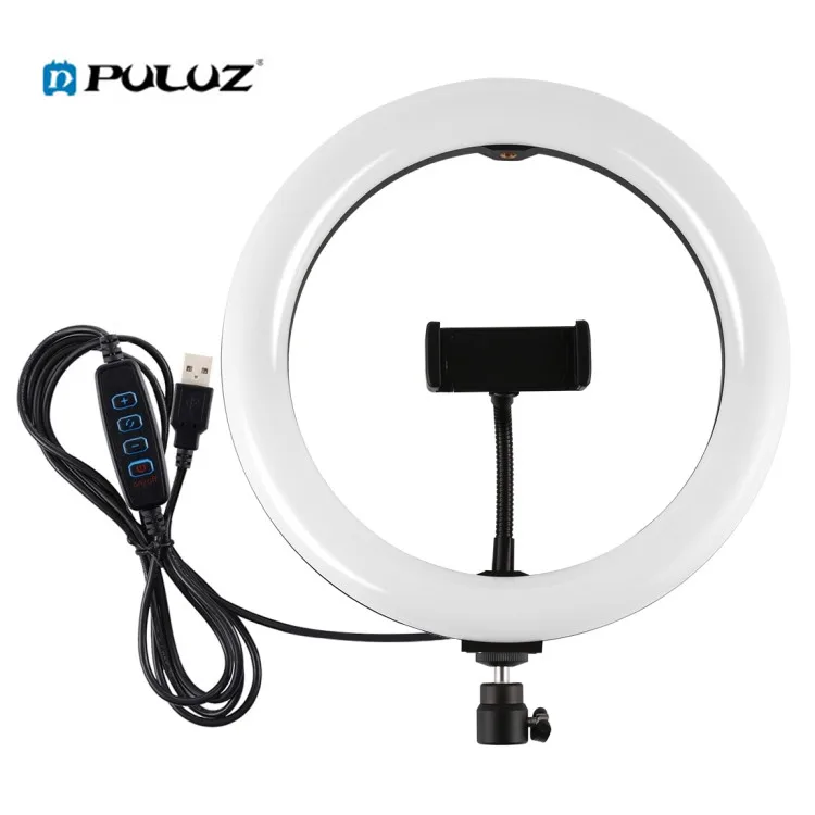 

PULUZ 10.2 inch Dimmable Photographic Selfie Led Ring Light with Phone Holder