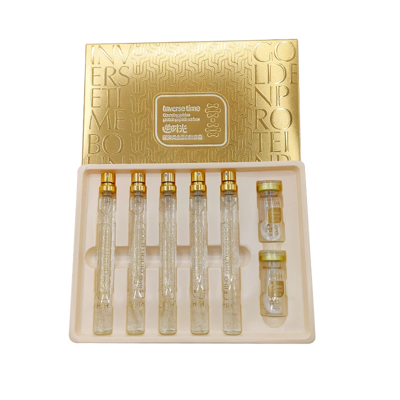 

2022 Vesta Wrinkle Removal Brightening Skin Lifting Collagen Thread Firming Wrinkles Gold Protein Peptide Serum