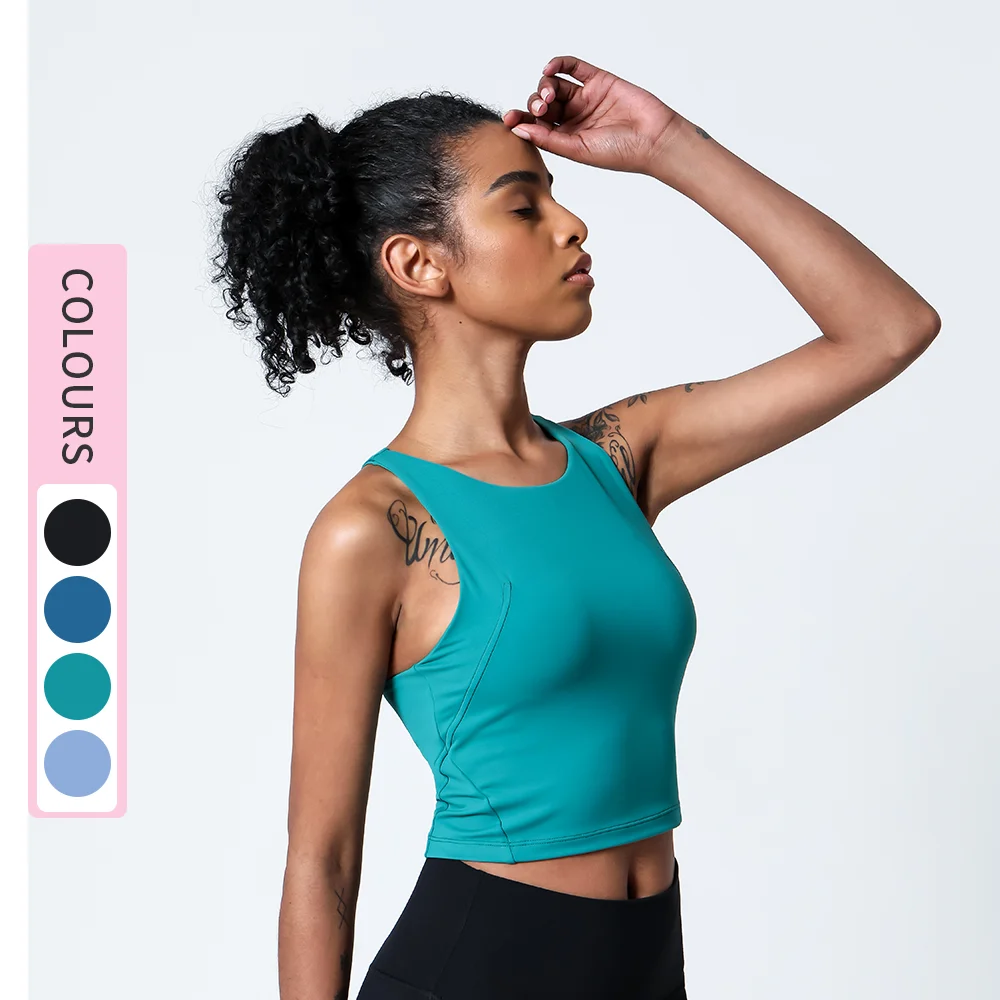 

Wholesale New lulu activewear gym wear tops women's sportswear Fitness Running Tank Top Vest Gym Fitness Sets sports bra, In stock colors