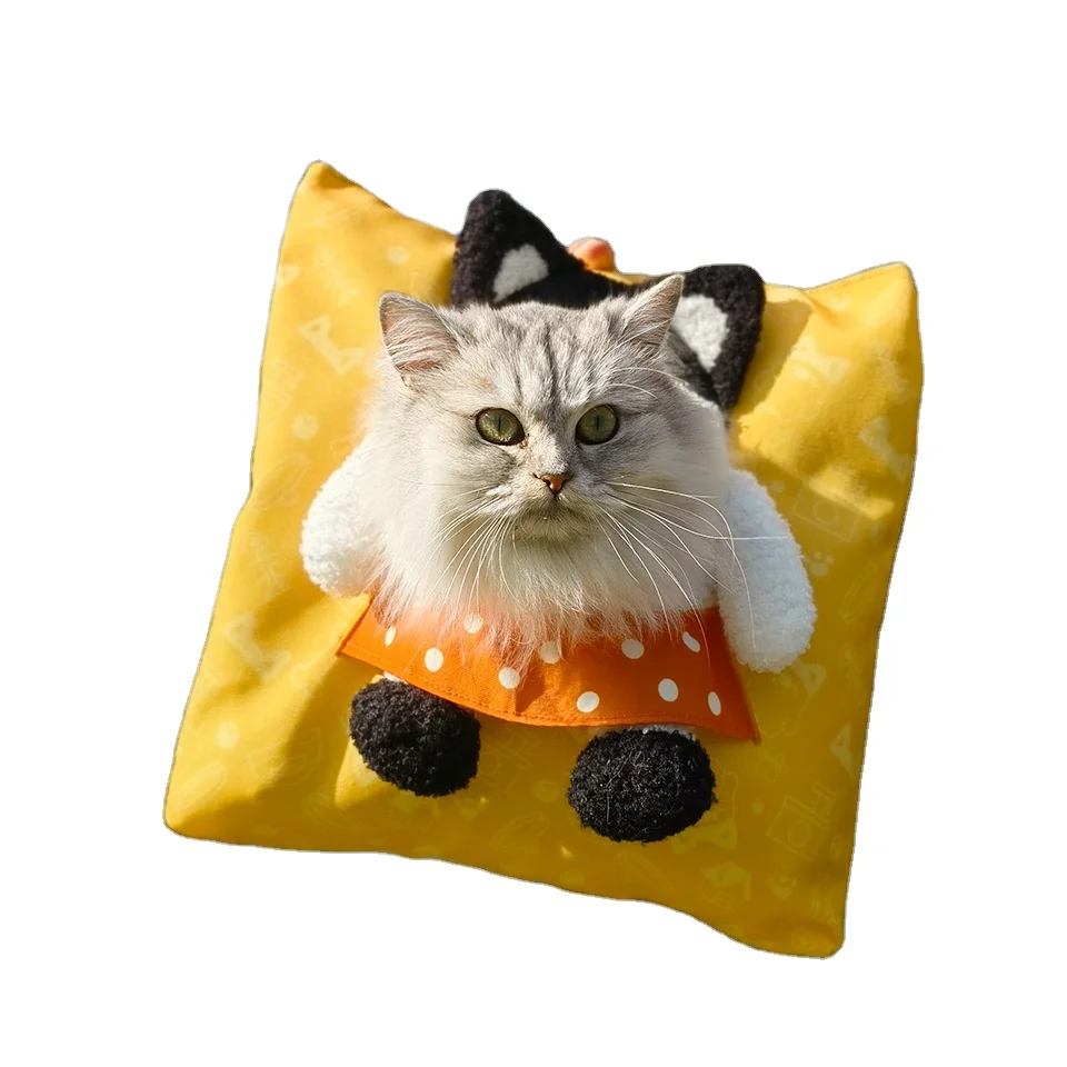 

Pet cat bag portable breathable canvas cat bag pet bag large capacity pet handbag