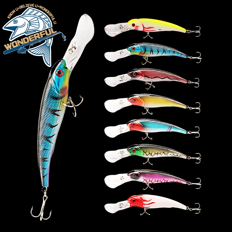 

Factory Hot Sale 165mm 29g Plastic ABS Big Game Casting Hard Large Floating Long Lip Minnow Fishing Lure For Saltwater