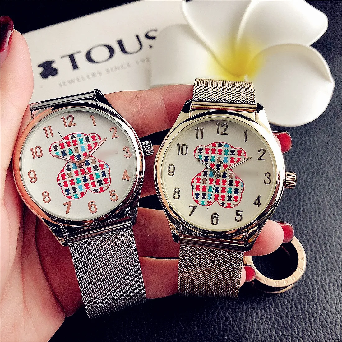 

High Quality Men Quartz Fashion Watch 2021 Hot Sale Ladies Luxury Brand Crystals Geneva Brand Mesh Watch Drop Shipping