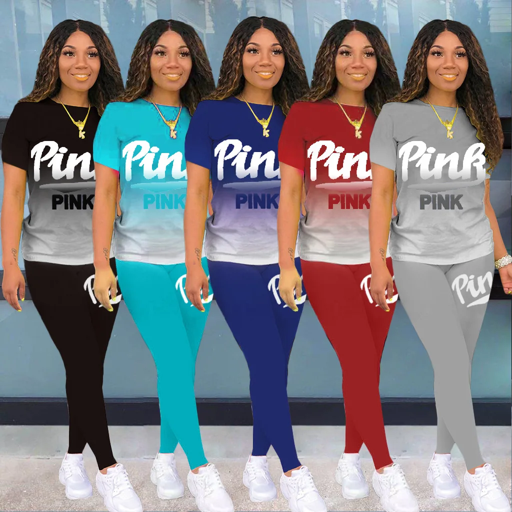 

Cotton Two Piece Set For Woman Summer Yoga Shorts Sets Womens Clothing 2 Piece Pants Ladies Sweat Suits Tie Dye Fitness Set, Picture