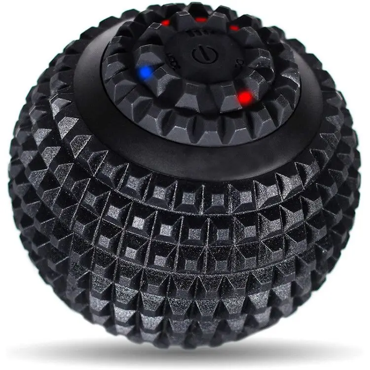 

Amazon Trending Product 4 speeds Yoga vibrating massage ball with colorful Gift Box for Ebay Amazon Lazada, Black pink rosered, blue , purple