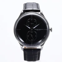 

Minimalism genuine leather quartz watch men wrist gift set for wedding