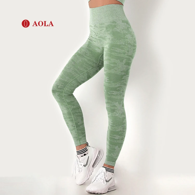 

AOLA Scrunch Butt With Logo Sports Apparel Tight Gym Womens 2021 Workout Seamless Jogger Leggings, Pictures shows