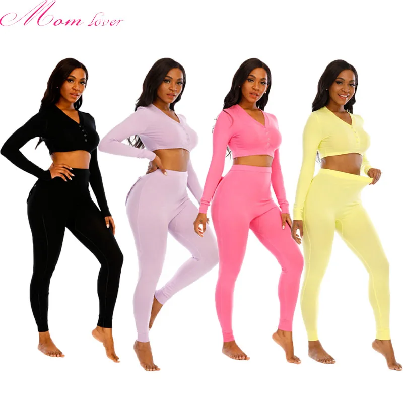 

Wholesale Lady Adjustable Neck Plus Size Fashion Casual Outfit Autumn Women 2 Piece Set, Customized color