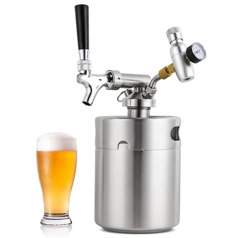 Stainless Steel Growler 2l 128oz Mini Co2 Beer Dispenser Wine Beer Keg ...