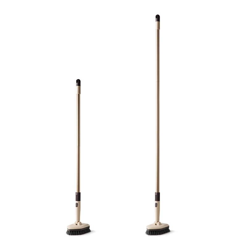 Hot Sale Jesun Household Extendable Iron Handle Removable Replaceable Head Tile Bristles Brush for Bathroom Cleaning Brush