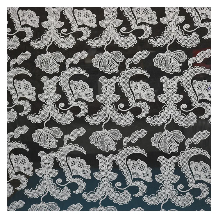 

2021 nigerian luxury flowers with leaves shape mesh african lace fabric for dress african lace fabric