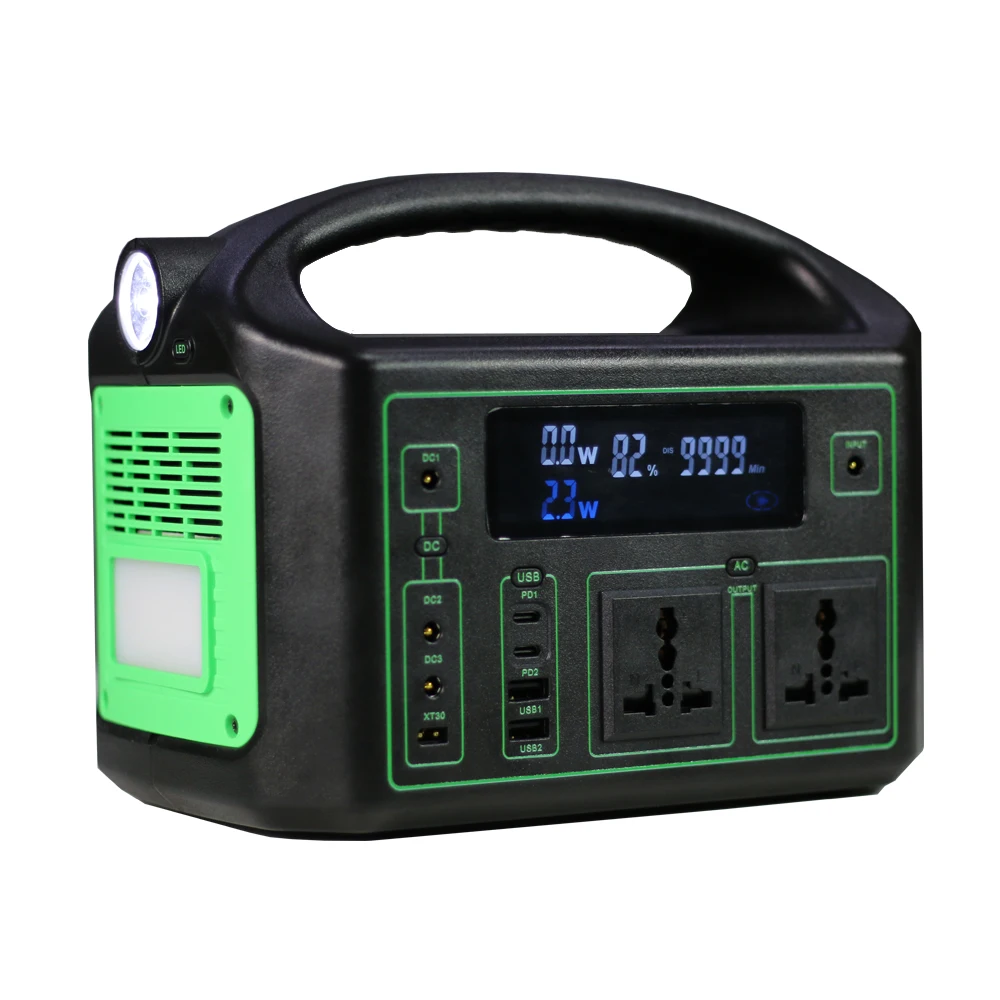 

Volpower Outdoor 578WH lithium energy storage solar generator power station with AC 110V 220V for Japan and USA market, Black and blue