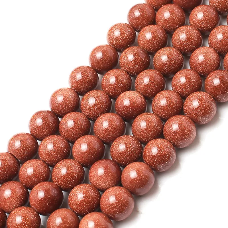 

Wholesale Gold Sandstone Beads Natural Stone Beads Golden Sand Round Loose Beads For Jewelry Making Diy