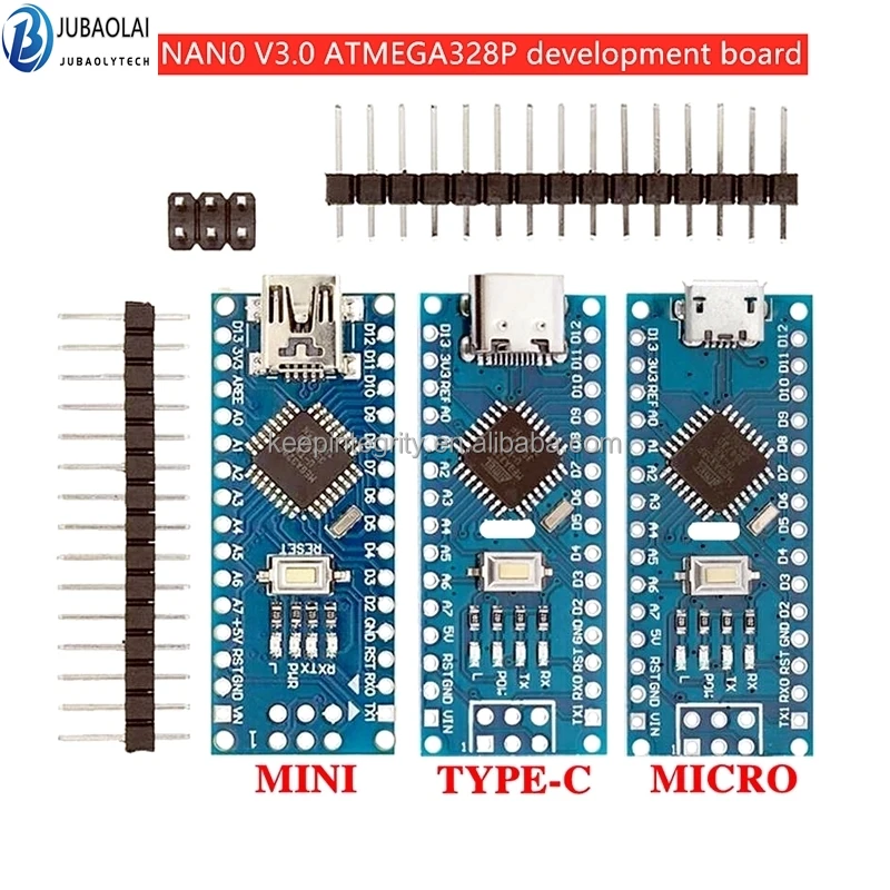 

Mini/Type-C/Micro USB CH340 for Nano 3.0 ATmega328P Controller Board For Arduino CH340G Nano V3.0 ATmega328
